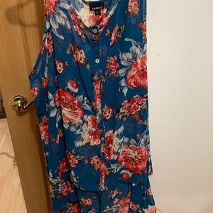 Floral high low tank blouse torrid 4